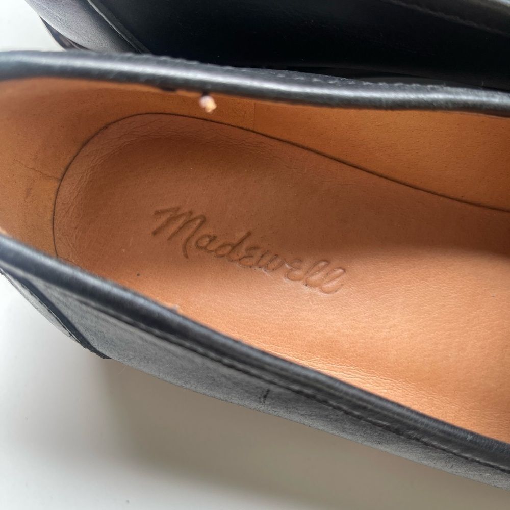 Madewell The Corinne Lugsole Loafers in True Black leather. 10 - Picture 6 of 16